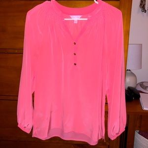 Lilly Pulitzer pink Elsa top